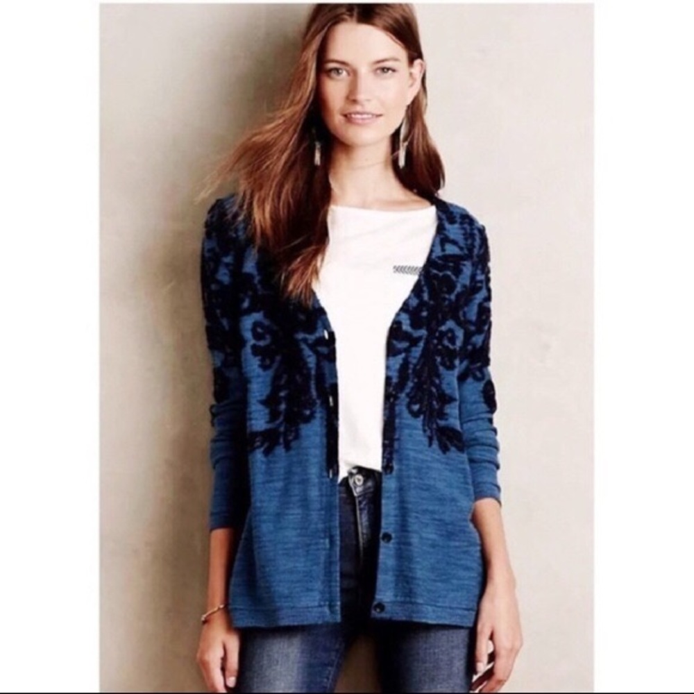 Needlepoint anthro cardigan